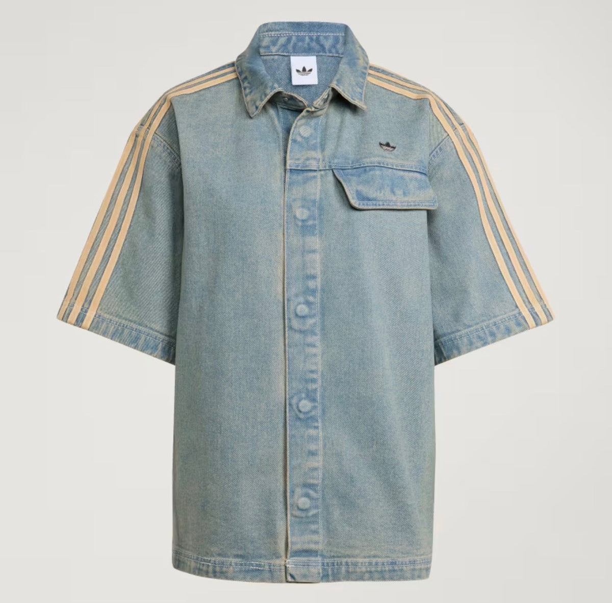 adidas camicia mezza manica jeans