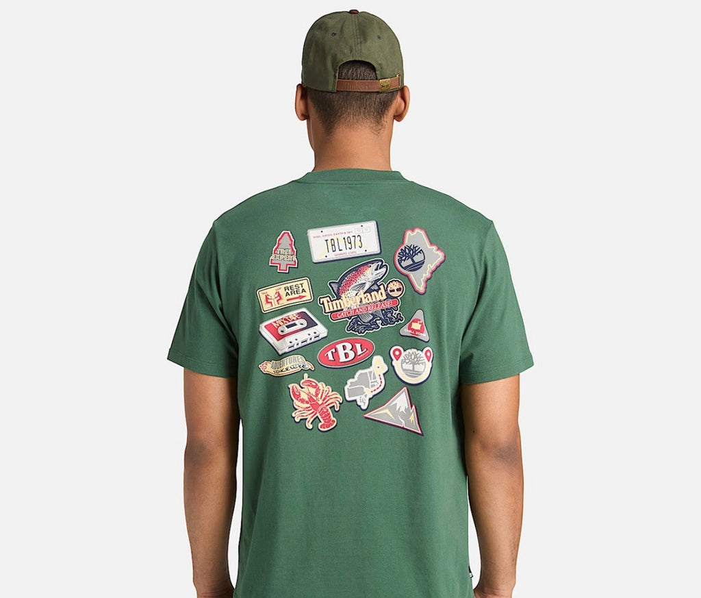 Timberland t-shirt stampa retro