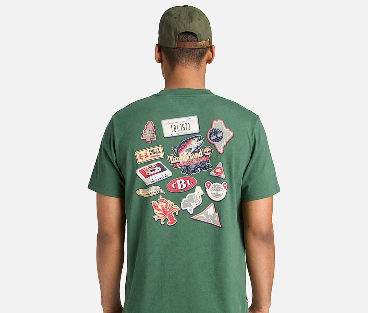 Timberland t-shirt stampa retro