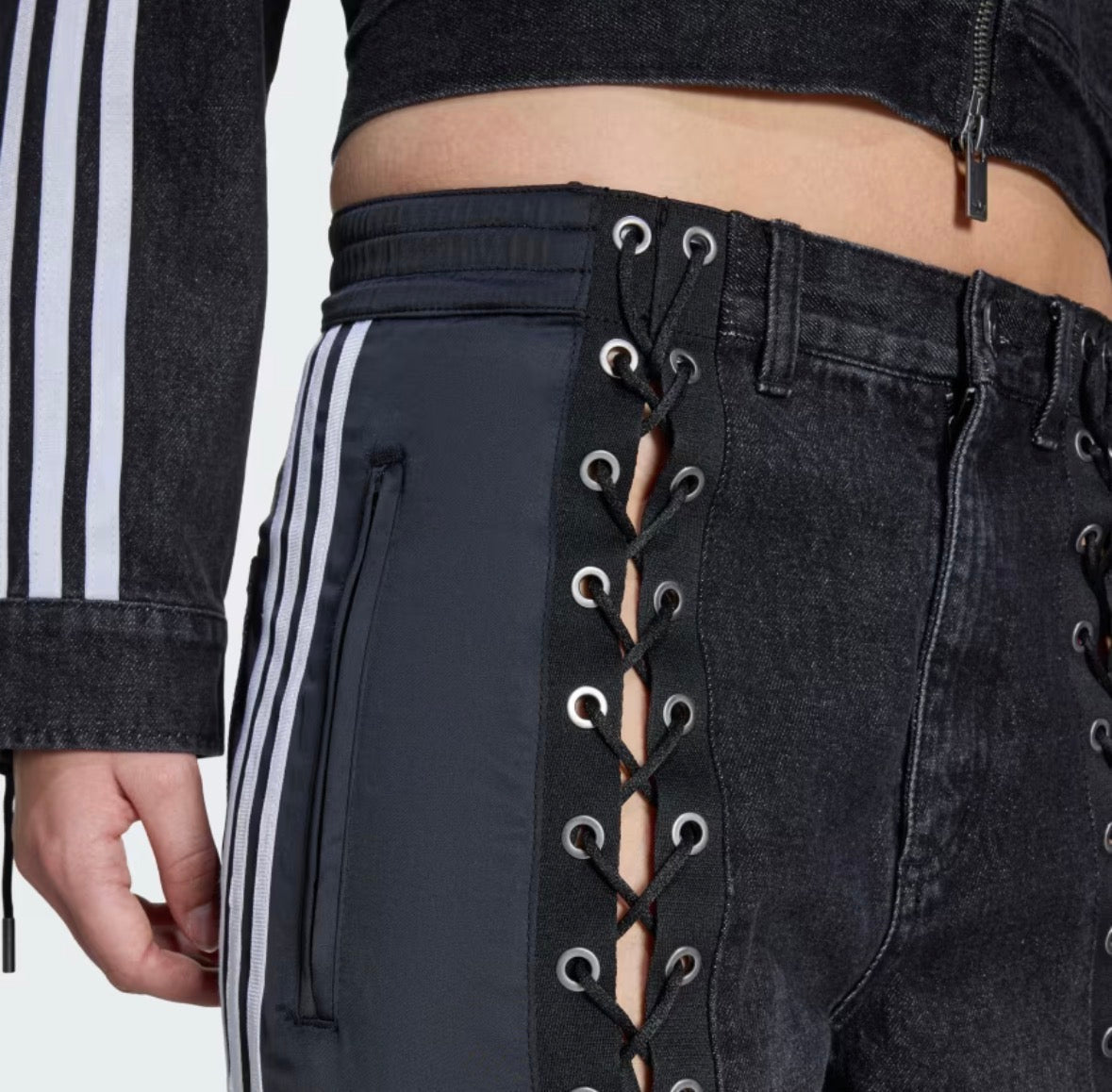 adidas jeans laccio donna