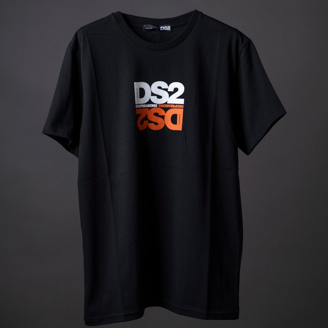 DS2 t-shirt doppio logo arancio