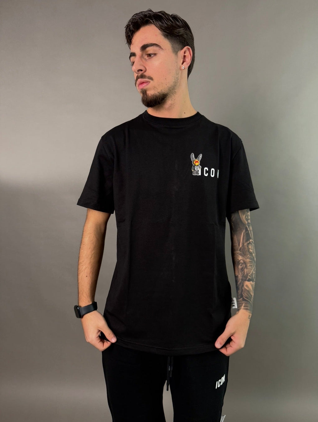 icon t-shirt uomo stampa pupazzo