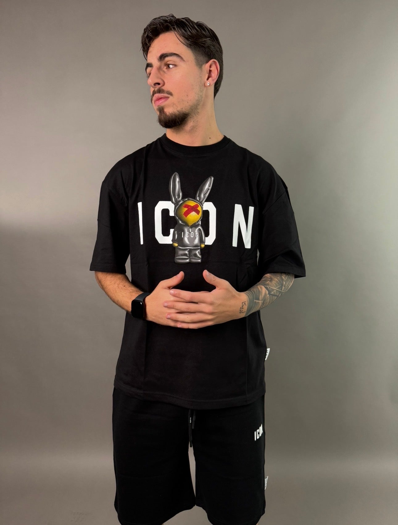 icon t-shirt uomo stampa pupazzo