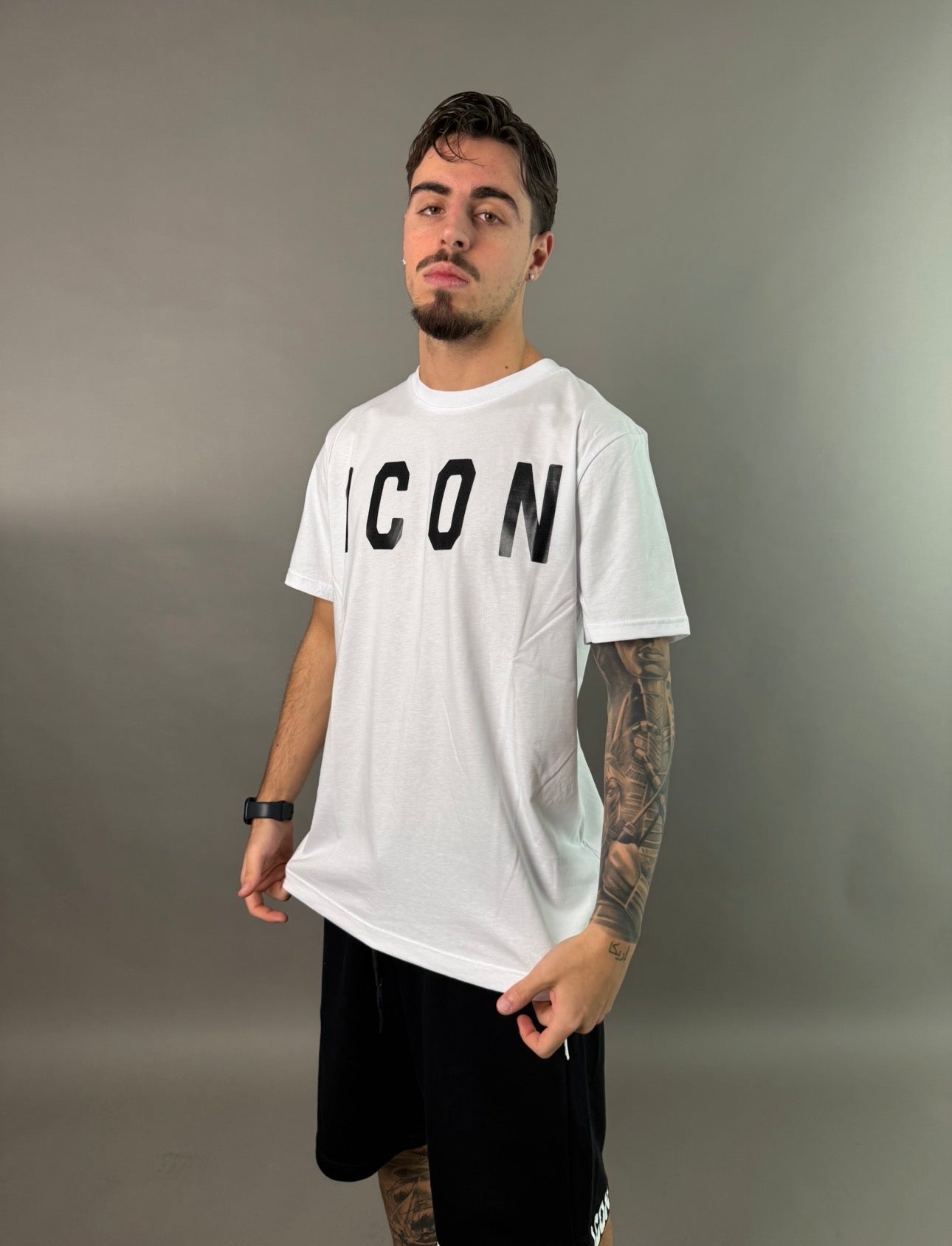 icon t-shirt basica logo grande