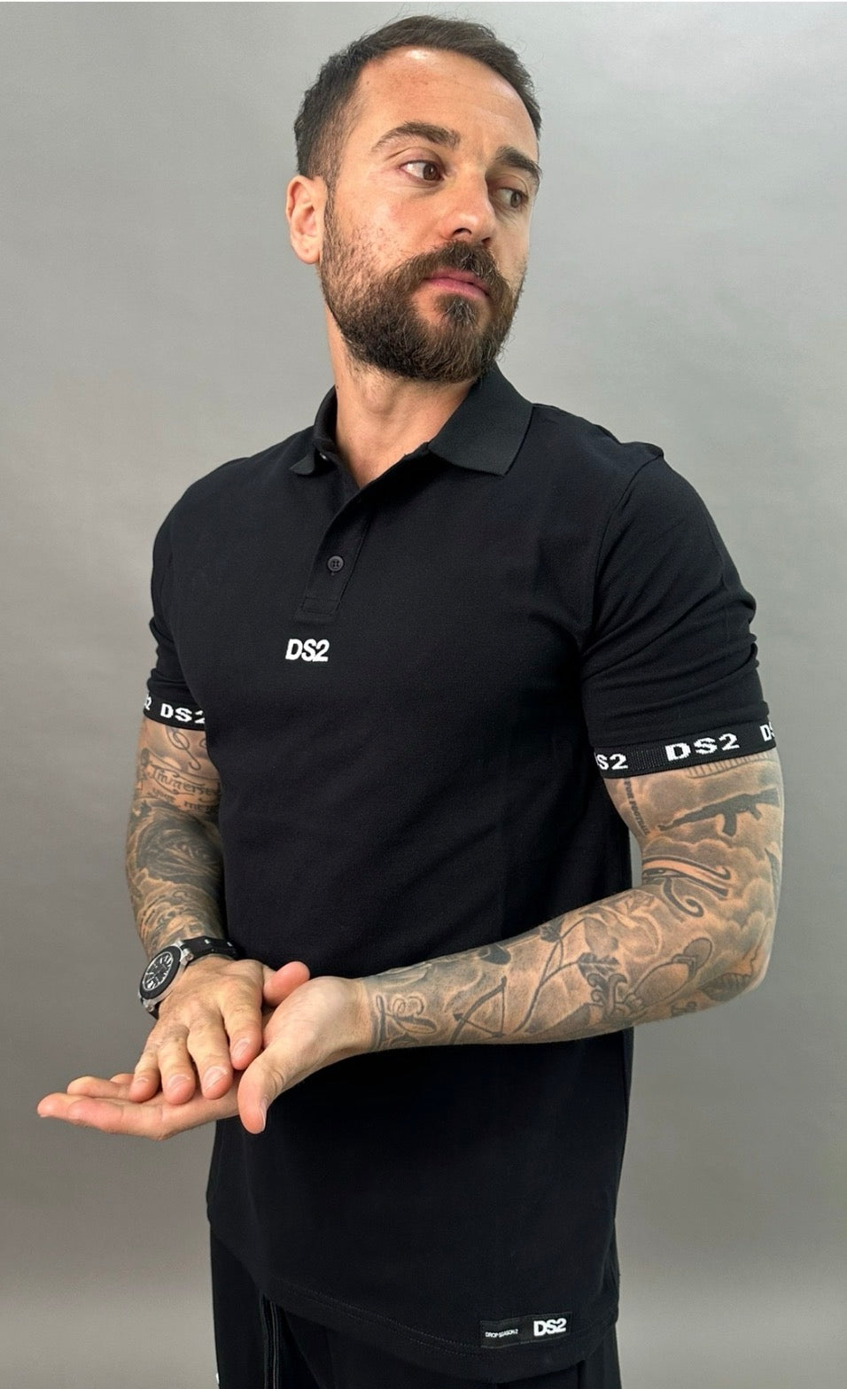 ds2 polo scritta braccio