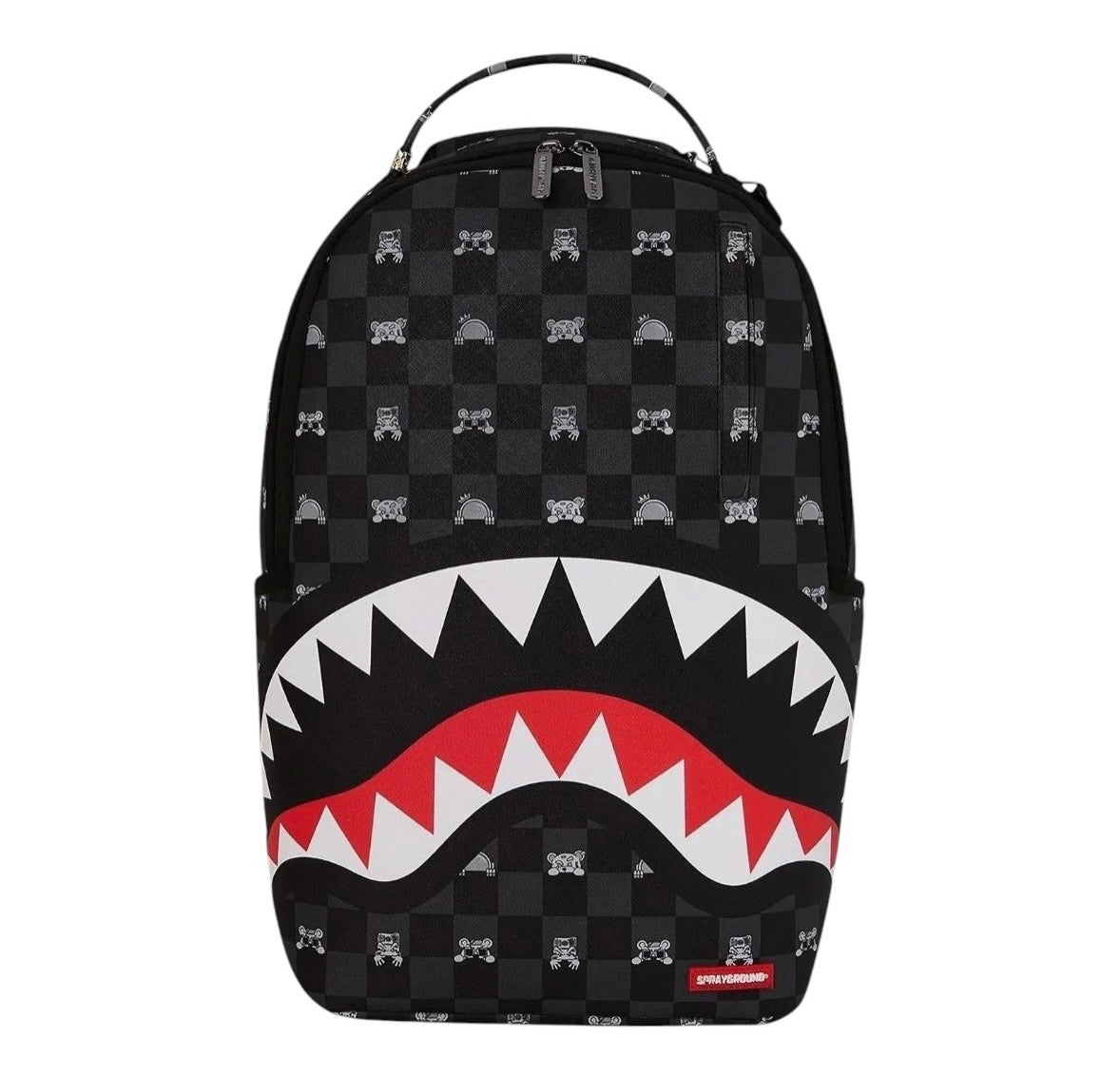 SPRAYGROUND GRAY PEEKING CHARACTER CHECK