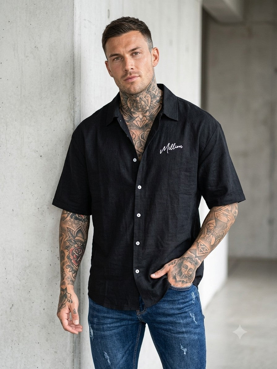Million Camicia scritta corsivo lato