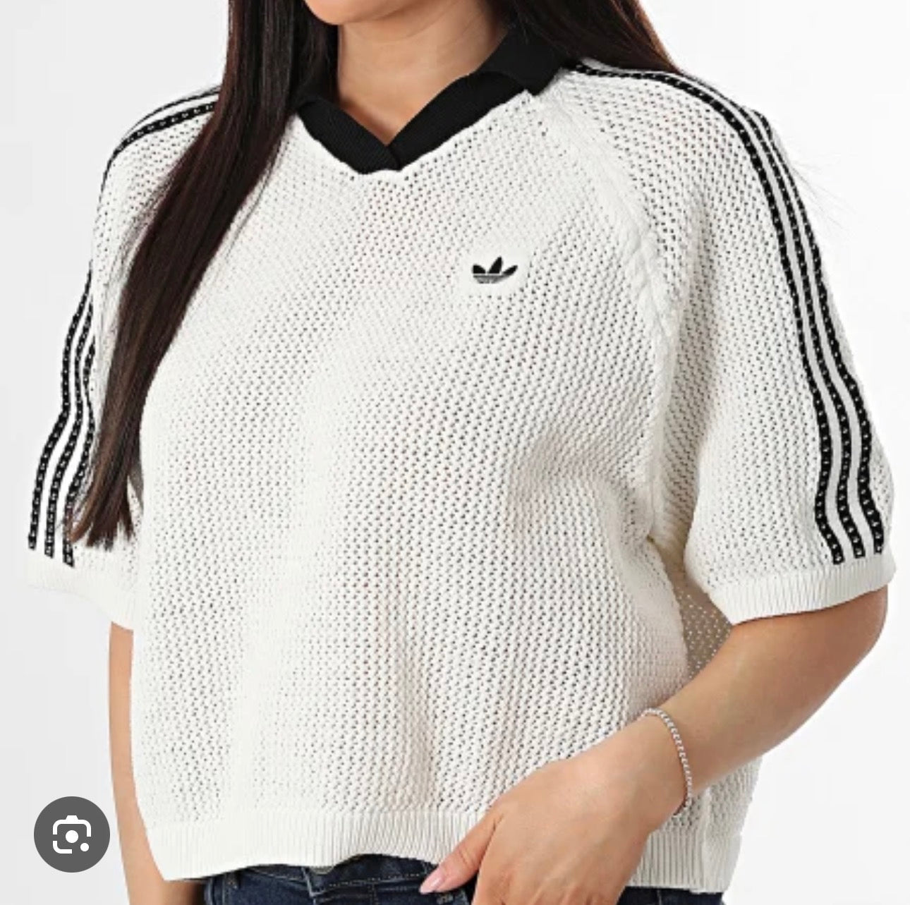 Adidas polo a uncinetto donna
