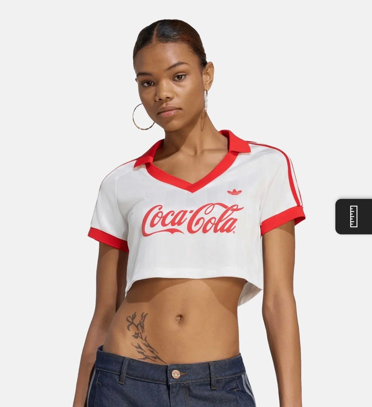 ADIDAS CROPPED JERSEY X COCA COLA