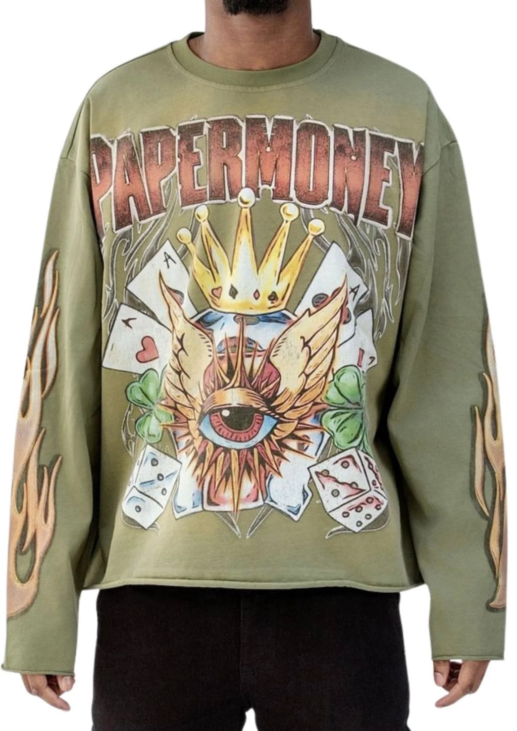 paper money t shirt longslave