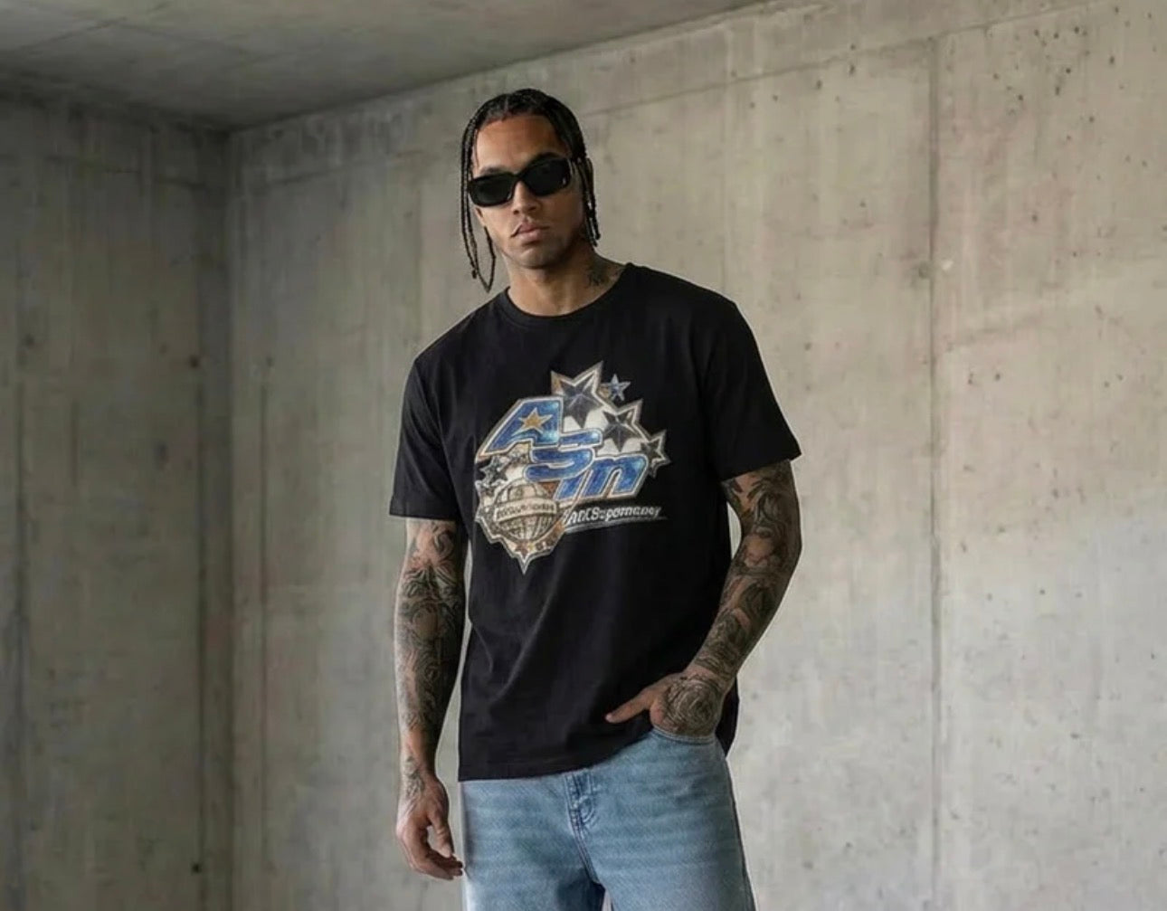 Art super money galaxy nero t shirt