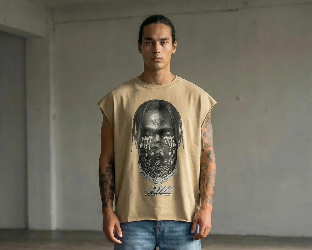 Art super money mask off avorio t shirt