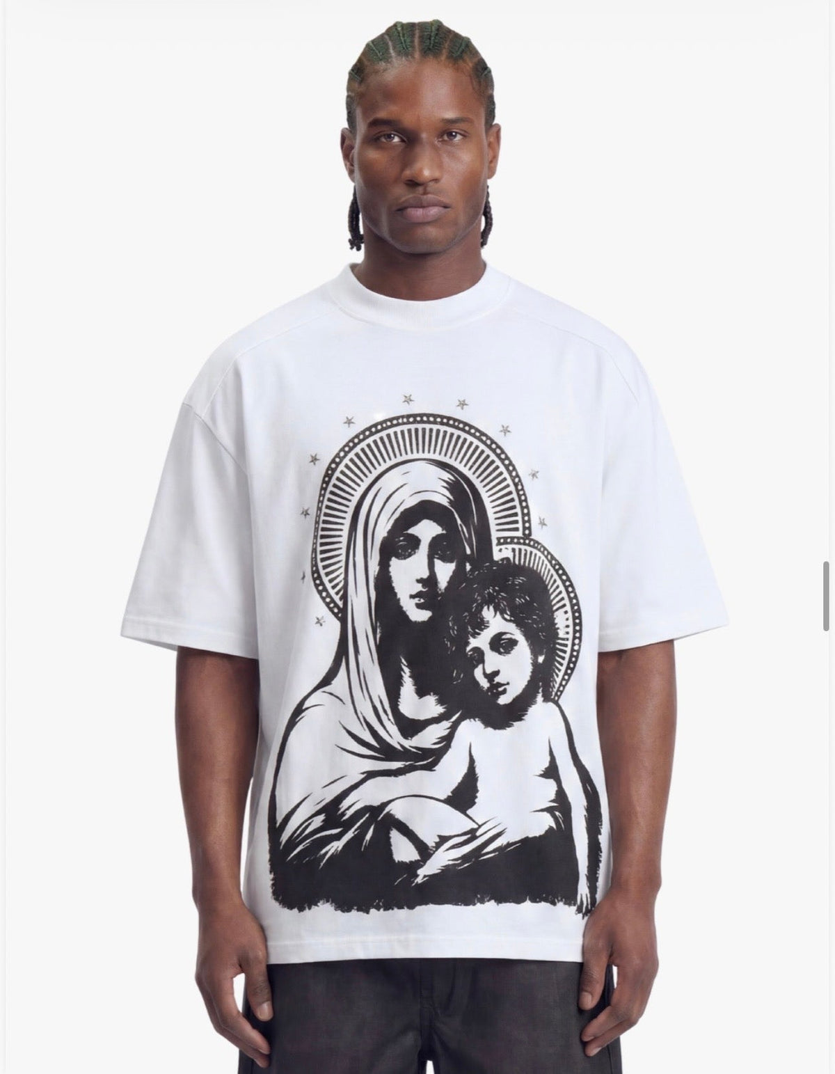 Trust no one t-shirt madonna con stelle