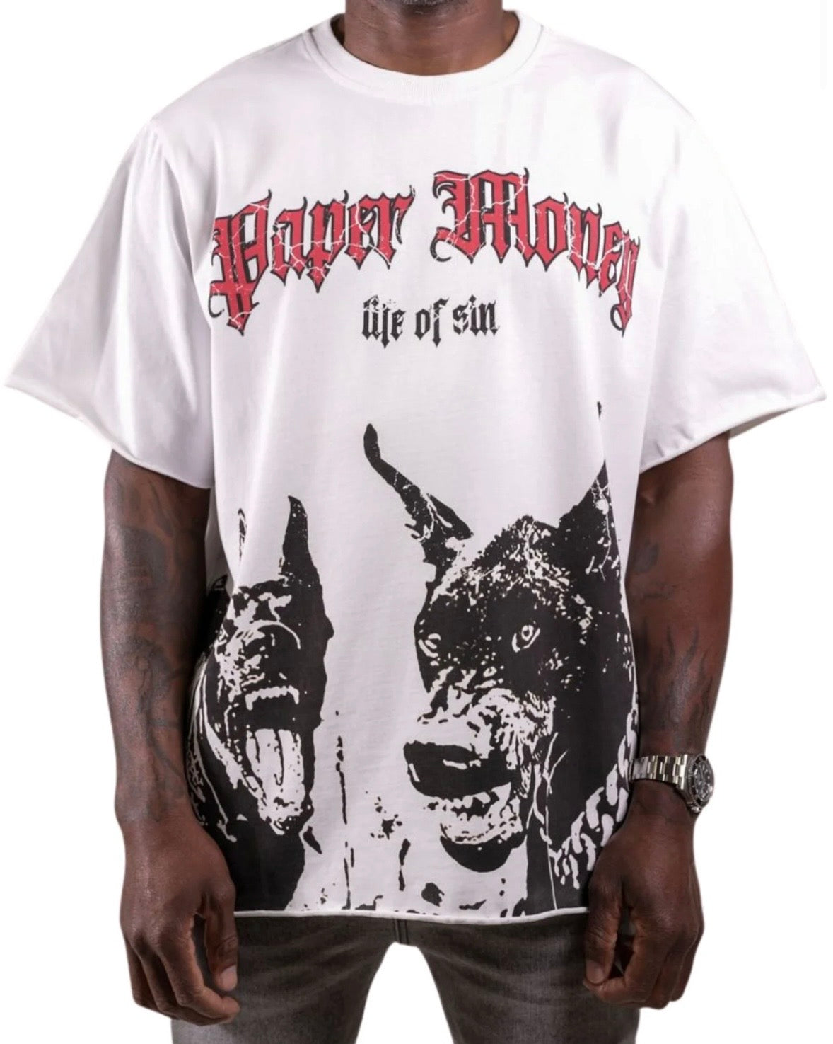 Paper money t-shirt doberman