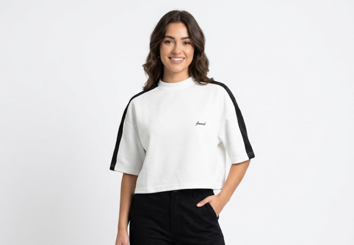 forward t-shirt jacquard donna