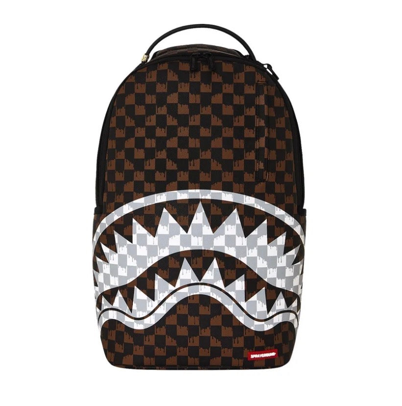 Sprayground zaino brown white drip