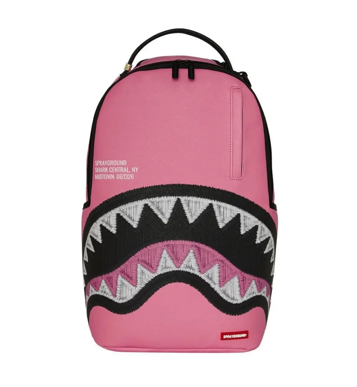 SPRAYGROUNG SHARK CENTRAL PINK EMBROIDER